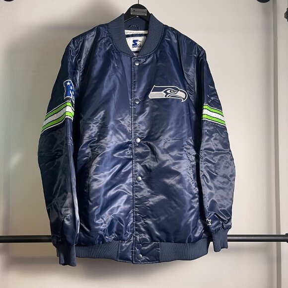 Starter Seattle Seahawks satin jacket size 2XL - Picture 1 of 3